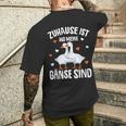 Zuhause Ist Wo Meine Gäse Sind Gäsehalter T-Shirt mit Rückendruck Geschenke für Ihn