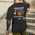 Zuhause Ist Wo Meine Hühner Sind Sind Farmer Zuhause Ist Wo Meine Hühn T-Shirt mit Rückendruck Geschenke für Ihn