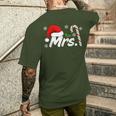 Mr And Mrs Santa Hat Couples Matching Christmas His And Her Men's T-shirt Back Print Gifts for Him