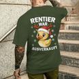 Reindeer Was Out Sold Christmas Elk Slogan T-Shirt mit Rückendruck Geschenke für Ihn