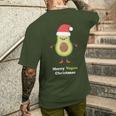 Vegan Christmas Avocado Xmas Christmas egan T-Shirt mit Rückendruck Geschenke für Ihn