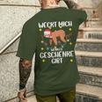 Wecke Mich Wenn Es Geschenke Gibt Christmas T-Shirt mit Rückendruck Geschenke für Ihn