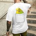 Cute Budgie In Bag Budgie T-Shirt mit Rückendruck Geschenke für Ihn