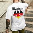 Einbürgert Team Deutschland Einbürgerung T-Shirt mit Rückendruck Geschenke für Ihn