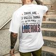 Es Gibt 3 Nutzlose Dinge Auf Dieser Welt Eins Ist Liberale T-Shirt mit Rückendruck Geschenke für Ihn