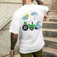 Kinder Geburtstag Traktor 6 Jahre Junge Bauernhof Zahl T-Shirt mit Rückendruck Geschenke für Ihn