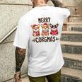 Merry Corgmas Tree Corgi Lover's Christmas Fairy Lit Men's T-shirt Back Print Funny Gifts