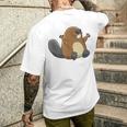 Rodent Flannelette Flannelette Costume Cute Flannelette T-Shirt mit Rückendruck Geschenke für Ihn