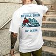 Unterschätze Niemals Einen Alten Mann Auf Skis I Skiing Long-Sleeved T-Shirt mit Rückendruck Geschenke für Ihn