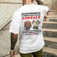 Zum Farewell Glückwunsch Zu Deiner Elucht Aus Der Anstalt Gray S T-Shirt mit Rückendruck Geschenke für Ihn