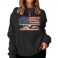 Cowboy Horse Riding Us American Flag 4Th Of July Rodeo Men Women Sweatshirt