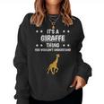 Damen Ist So Ein Giraffe Ding Lustiger Spruch Giraffen Mit-Ausschnitt Sweatshirt Frauen