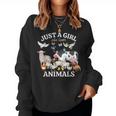 Just A Girl Who Loves Animals For Girls Who Love Animals Women Sweatshirt