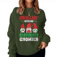 Chillin With My Cardiology Cardiac Nurse Christmas Gnomes Women Sweatshirt