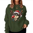 Christmas Children Reindeer Red Nose Xmas Sweatshirt Frauen