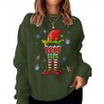 Christmas Outfit Sparkling Wine Elf Christmas Sweatshirt Frauen