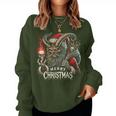 Goth Santa Claus Gothic For Krampus Ugly Christmas Women Sweatshirt