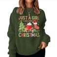 Just A Girl Who Loves Christmas Holiday Vibes Xmas Women Sweatshirt