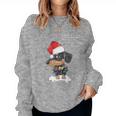 Christmas Outfit Women's Christmas Hat Dog Dachshund Sweatshirt Frauen