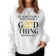 He Who Finds A Wife Finds A Good Thing Husband Women Sweatshirt