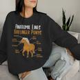 Anatomy Of A Haflinger Pony Haflinger Horse Sweatshirt Frauen Geschenke für Sie