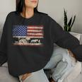 Cowboy Horse Riding Us American Flag 4Th Of July Rodeo Men Women Sweatshirt Gifts for Her