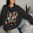 Galaxy Sloth Eat Pizza Taco In Space Sweatshirt Frauen Geschenke für Sie