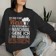 Ich Liebe Es Mit Wein Zu Kochkoch I Love It With Wine Sweatshirt Frauen Geschenke für Sie