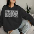 Mv Initialen M Name Nachname Onomastics Onomatology Sweatshirt Frauen Geschenke für Sie