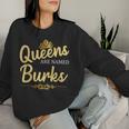 Queens Are Named Burks Geschenk Nachname Lustiges Geburtstagstreffen Sweatshirt Frauen Geschenke für Sie