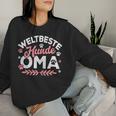 Women's Dog Slogan Love World Best Dogs Oma Sweatshirt Frauen Geschenke für Sie