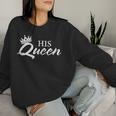 Women's Her King His Queen Couple Sweatshirt Frauen Geschenke für Sie