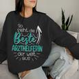 Women's So Sieht Die Beste Arzhelferin Der Welt Aus Mfa Sweatshirt Frauen Geschenke für Sie