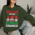 Chillin With My Cardiology Cardiac Nurse Christmas Gnomes Women Sweatshirt Gifts for Her