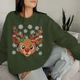 Reindeer Christmas Xmas Women's Children's Sweatshirt Frauen Geschenke für Sie