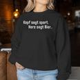 Kopf Sagt Sport Heart Says Beer Football Drinker Sweatshirt Frauen Lustige Geschenke