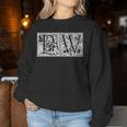 Pw Initials P W Name Last Name Onomastics Onomatology Sweatshirt Frauen Lustige Geschenke