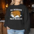 Sloth Das Dickerchen Macht Ein Naperchen Sweatshirt Frauen Lustige Geschenke