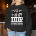 Women's Ddr Ossi Ostdeutschland Saying Older Lady Surprise Sweatshirt Frauen Lustige Geschenke