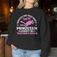 Women's Diese Prinzessin Kommt In Diving Fins Sports Diving S Sweatshirt Frauen Lustige Geschenke