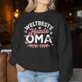 Women's Dog Slogan Love World Best Dogs Oma Sweatshirt Frauen Lustige Geschenke