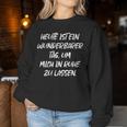 Wunderbarer Tag Mich In Ruhe Zu Lassen Women's Sweatshirt Frauen Lustige Geschenke