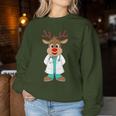 Christmas Nurse Reindeer Scrubs Uniform Sweatshirt Frauen Lustige Geschenke