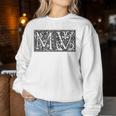 Mv Initials M Name Surname Onomastics Onomatology Gray Sweatshirt Frauen Lustige Geschenke