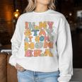 In My Stay At Home Mom Era Retro Groovy Stay At Home Mom Women Sweatshirt Personalized Gifts