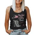 Cette Fille Aime La Musique Country Texas Boot Cowgirl Music Lover Débardeur pour femme
