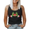 Christmas Nana Elf With Cute Heart Hands Christmas Women Tank Top