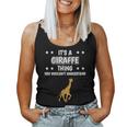 Damen Ist So Ein Giraffe Ding Lustiger Spruch Giraffen Mit-Ausschnitt Tank Top Frauen