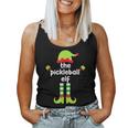 The Pickleball Elf Christmas Grandma Pajama Grandpa Xmas Women Tank Top