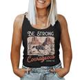 Be Strong And Courageous Horse Western Christian Cowgirl Women Tank Top